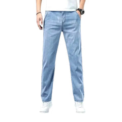 Lyocell men's stonewashed jeans