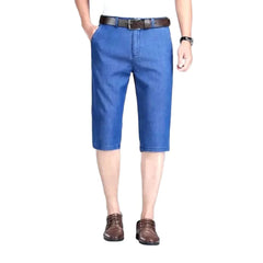 Lyocell ultra-thin men's jean shorts