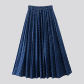 Maxi length boho denim skirt