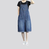 Medium pattern casual denim overall for women