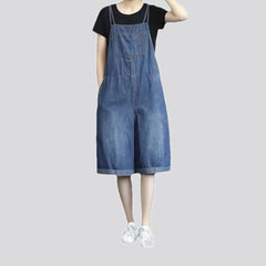 Medium pattern casual denim overall for women