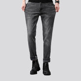 Mid-rise faded retro men's jeans