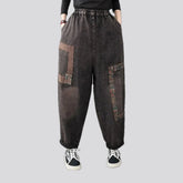 Mid rise slouchy jean harem jeans for ladies