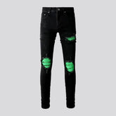 Mid rise street style skinny jeans for men