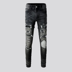 Mid rise stretchable men's jeans