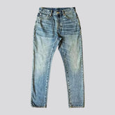 Mid rise tapered men's jeans