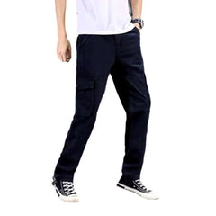 Mid-waist color denim pants for men