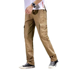 Mid-waist color denim pants for men