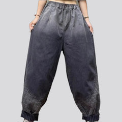 Mid-waist stylish women's jean joggers