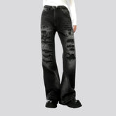 Mid-waist wide fit men's jeans