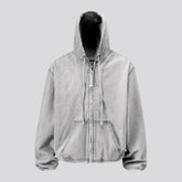 Oversized soft men's jean jacket