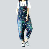 Painted jeans overall for ladies