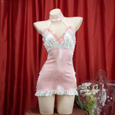 Pastel Princess Pink and White Babydoll Dress