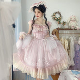 Pink Lily Vintage Style Lace-up Princess Lolita Dress MK19456