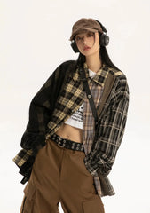 COOSRETRO Spliced Patchwork Flannel