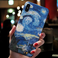 Van gogh embossed cases for iPhone