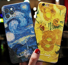 Van gogh embossed cases for iPhone