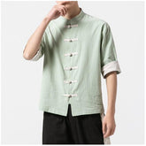 Miyako Short Sleeve Cardi-Shirt Light Green