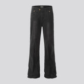 Raw hem mid-waist vintage men's jeans