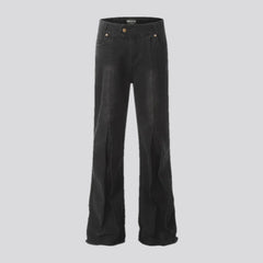 Raw hem mid-waist vintage men's jeans