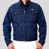 Regular fit selvedge decorative men's jeans jacket