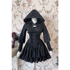 Reservation Lolita Red Hunter Amber JKS Dress Full Set