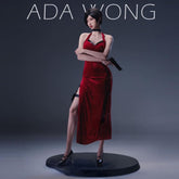 Resident Evil 4 Ada Wong Golden Butterfly Red Dress Cosplay Costume