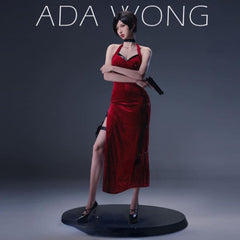 Resident Evil 4 Ada Wong Golden Butterfly Red Dress Cosplay Costume
