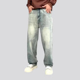 Retro mid rise baggy men's jeans