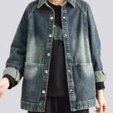 Retro style women's jean chore jacket