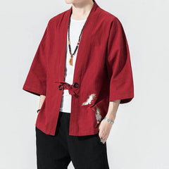 Sab Cardigan Kimono Burgundy Red