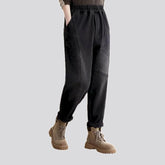 Sanded stonewashed women's jeans