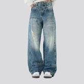 Sanded torn boho street men's jeans