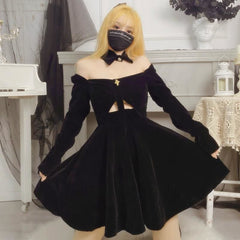 Sexy Hollow Off The Shoulder Dress EE0713