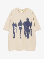 Fuzzy Shadow Print Tee