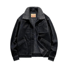 Sherpa color jean jacket for men