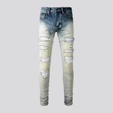 Skinny fit fashion grunge men's jeans