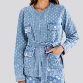 Slim-cut light women's denim jacket