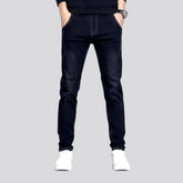 Slim fit dark jeans for men