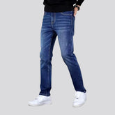 Slim-fit elastic men's jeans