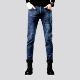 Slim fit lined casual men's jeans
