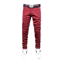 Slim men's solid jeans