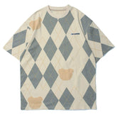 Diamond Plaid Soft Cotton Tee