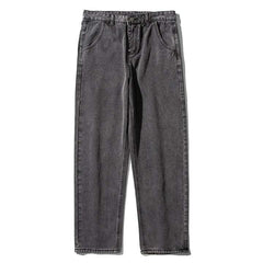 Solid Color Straight Vintage Jeans