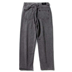 Solid Color Straight Vintage Jeans