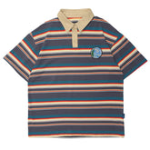 Printed Stripes Breathable Cotton Polo Tee