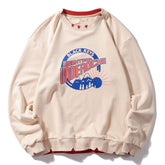 Printed Underocks Ripped Double Colors Soft Cotton Sweatshirt