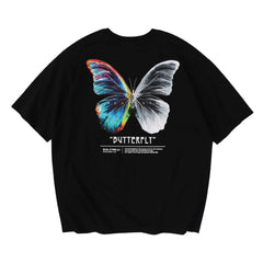 Butterfly Printed Vintage Cotton Tee