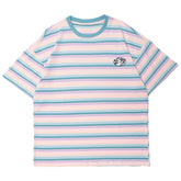 Color Striped Duck Rubber Stamp Cotton Tee