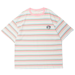 Color Striped Duck Rubber Stamp Cotton Tee